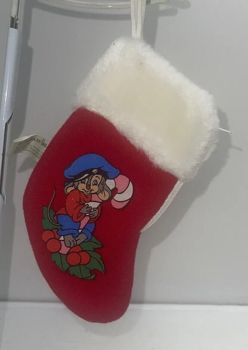 McDonalds Sears An American Tail Christmas Stocking Ornament Vintage 1986 