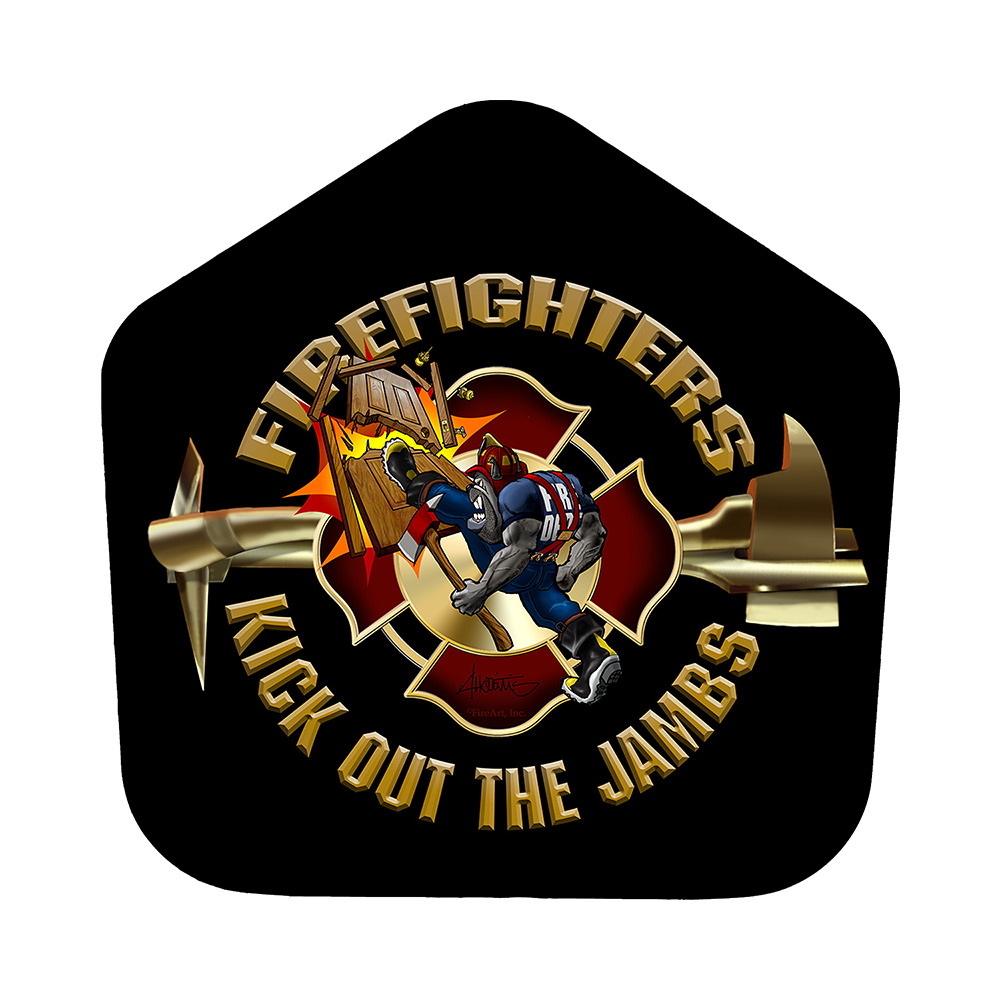 Firefighters Kick Out The Jambs Door Openers Metal Firefighting Shield Free S/H