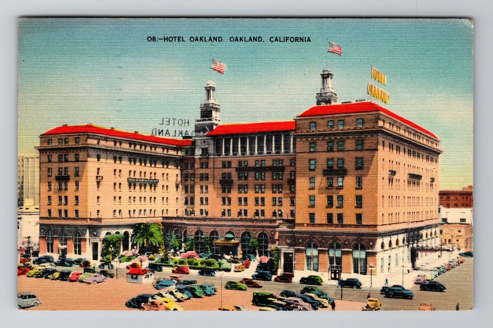 Oakland CA-California, Hotel Oakland, Advertising, Vintage Souvenir Postcard