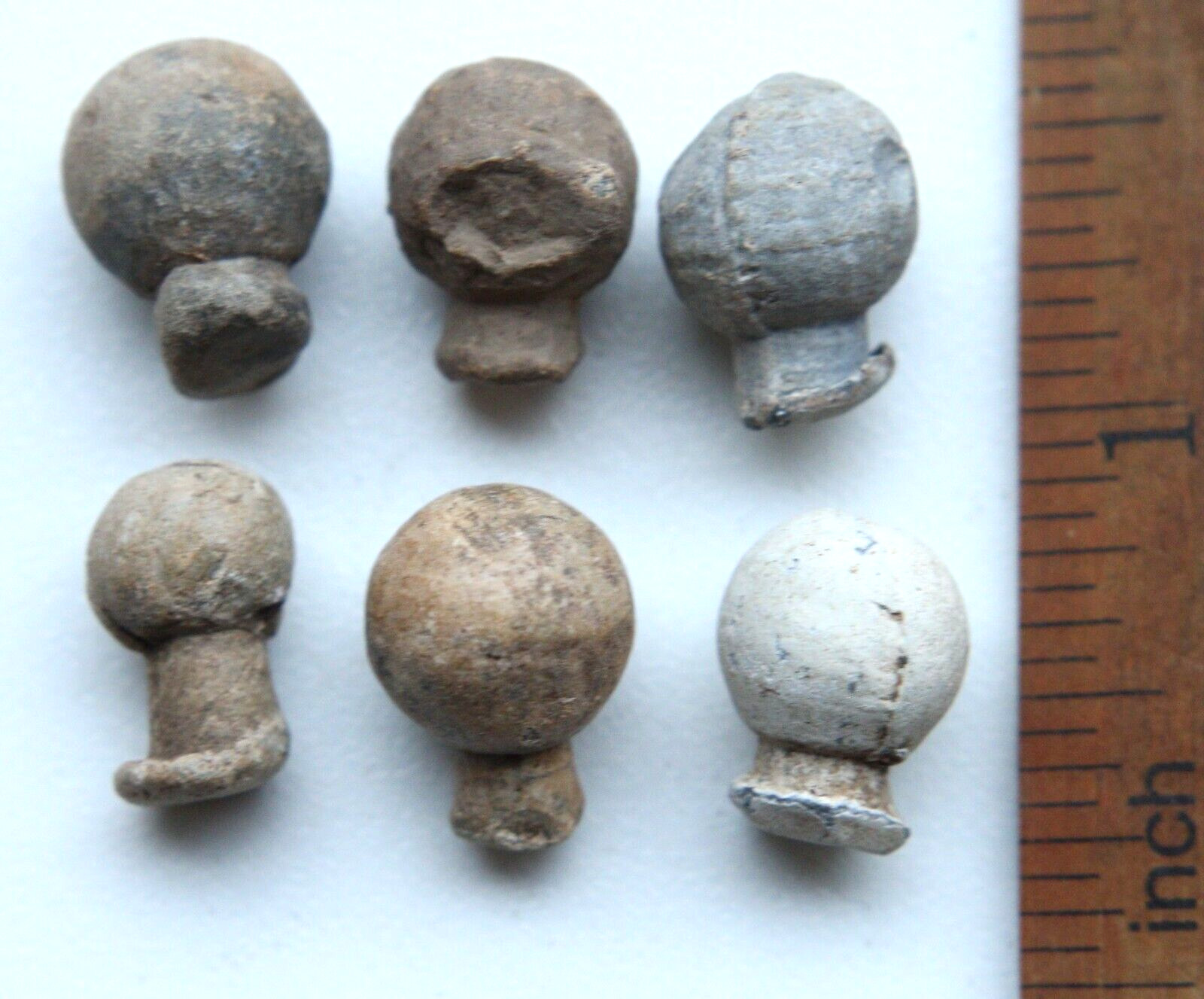 Group Of Musket Ball Bullets. Dug Relics. Napoleonic War. (Y23-11)