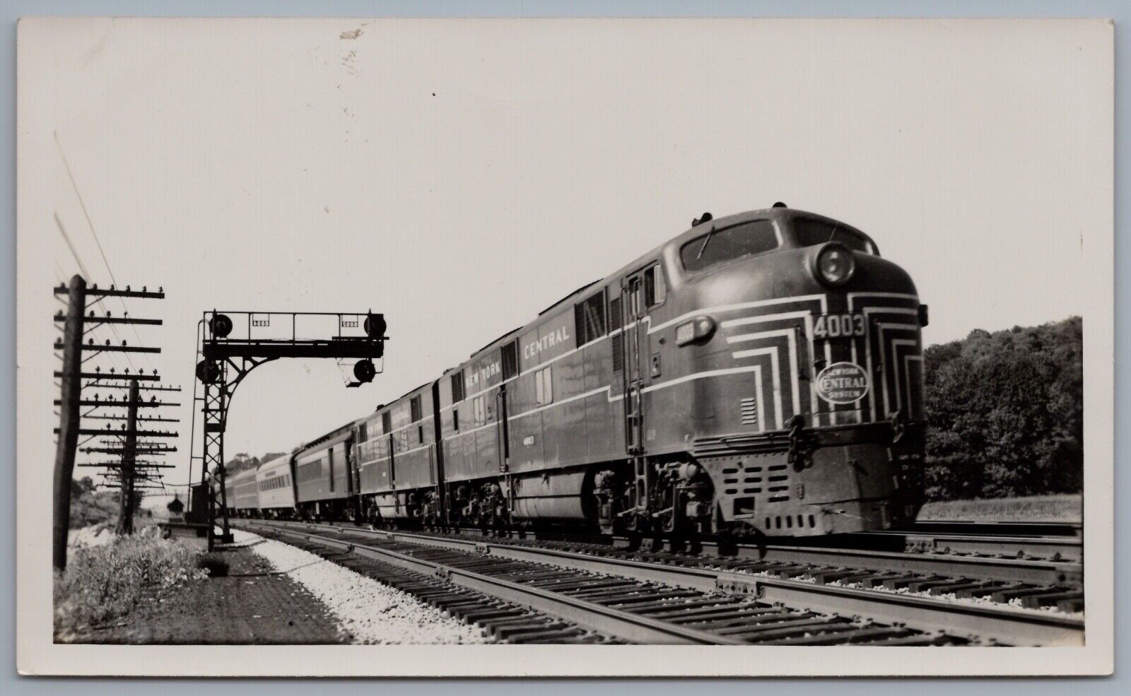 Railroad Photo - New York Central #4003 Locomotive Camelot NY Missourian Train
