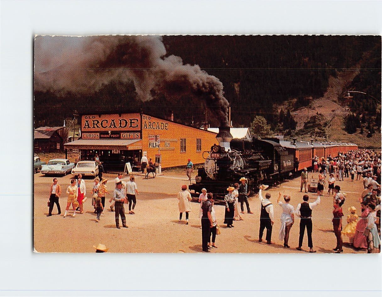 Postcard Narrow Gauge Train Silverton Colorado SUA
