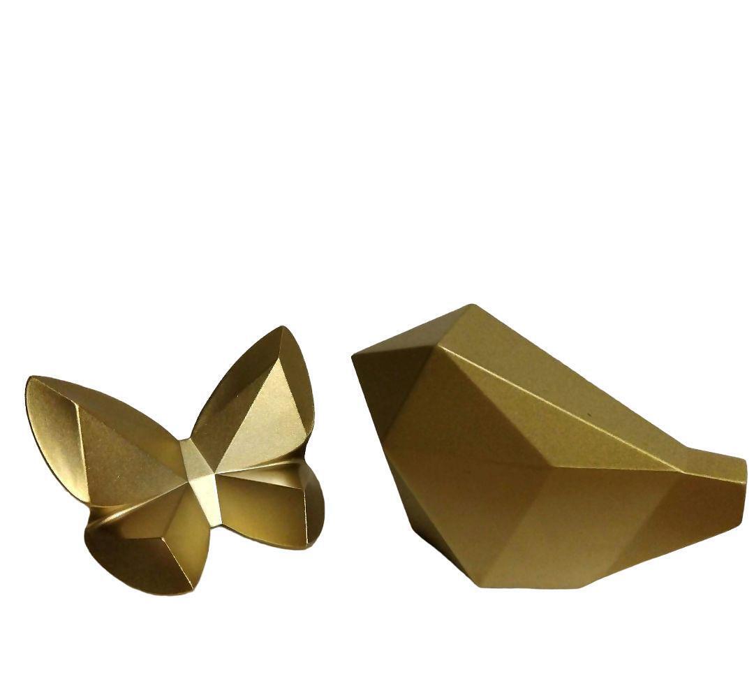 Decorative Ikea Forkorta Small Gold Sculptures Bird & Butterfly Metal Figurines