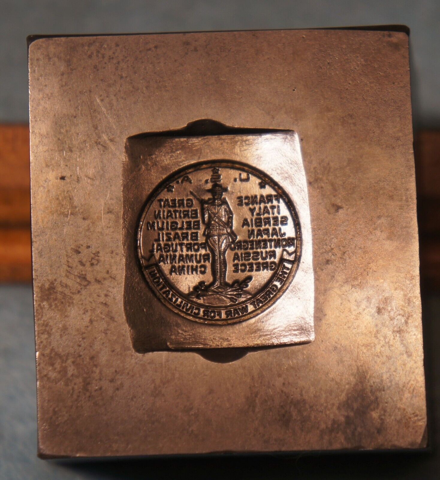 1967 Re-Engraved * WWI MEDAL Great War Medal STEEL STAMPING DIE Robbins RB508