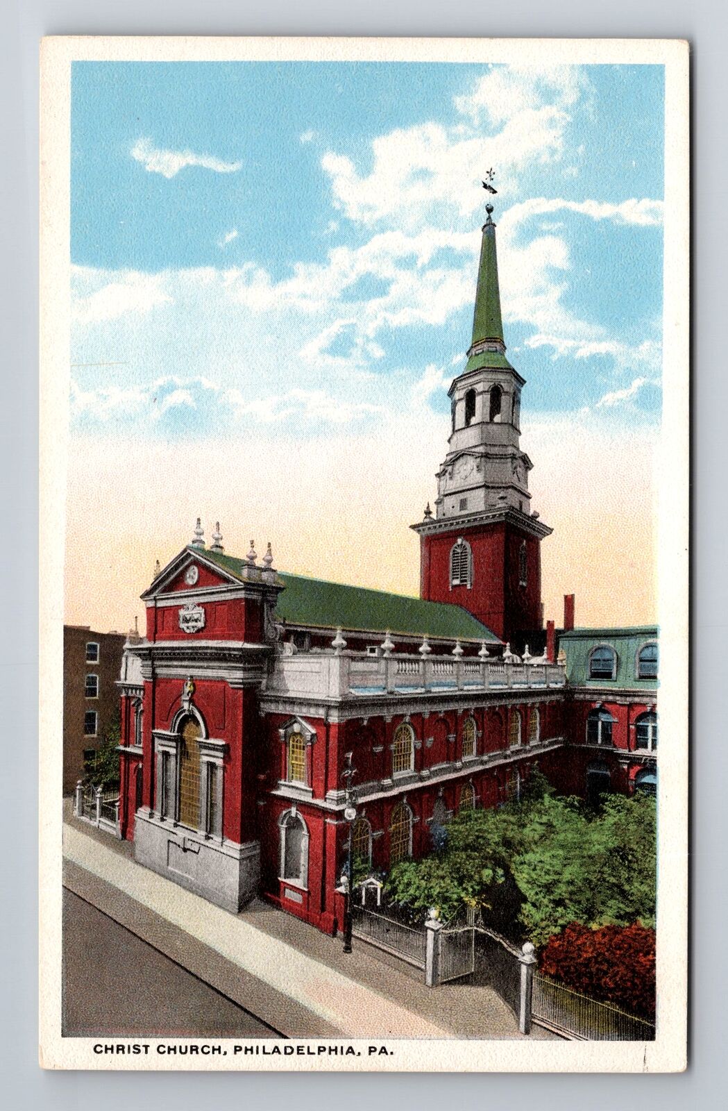 Philadelphia PA-Pennsylvania, Historic 1727 Christ Church, Vintage Postcard