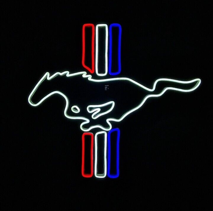 Mustang Neon Sign, Horse Neon Light, Garage Lighted Wall Decor, Handmade Neon Si