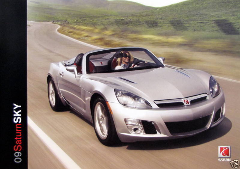 NEW 2009 Saturn SKY PREMIUM SALES BROCHURE Never Cracked Opened AUTOSHOW QUALITY