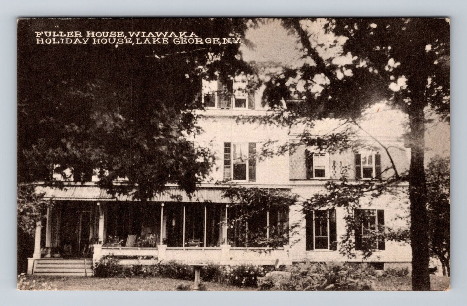 Lake George NY-New York, Fuller House, Wiawaka Holiday House, Vintage Postcard