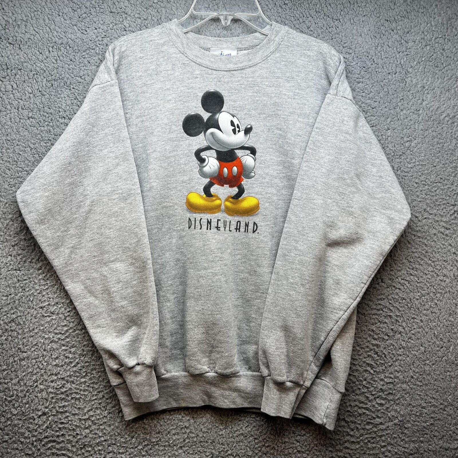Disneyland Resort Mickey Mouse Youth XL Crewneck Gray Pullover Sweatshirt