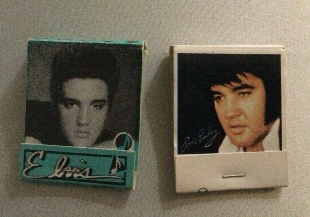 Lot of 2 Vintage Elvis Presley Matchbooks- Unstruck Full 20 Match Count