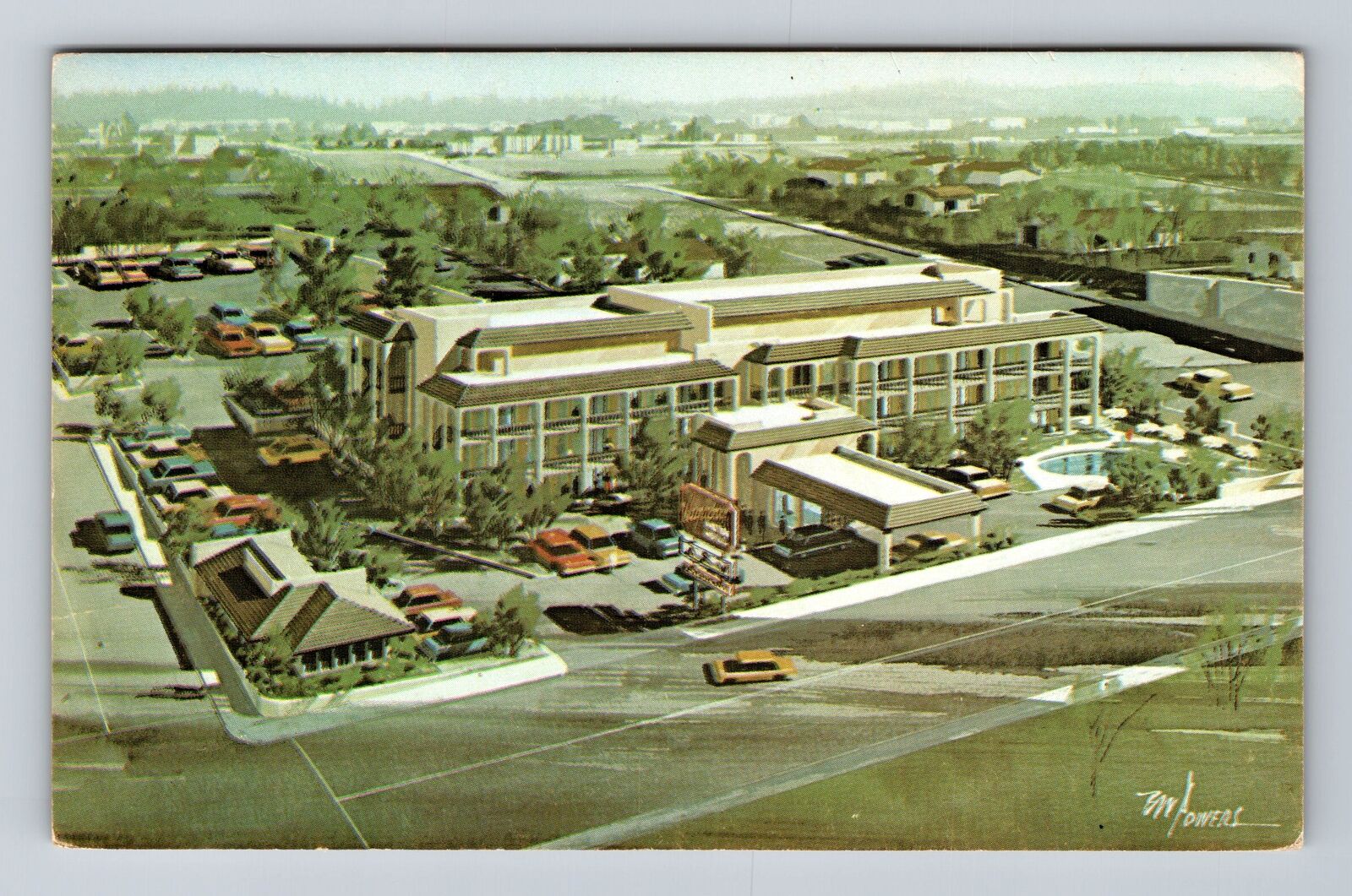 San Pedro CA-California, Vagabond Motor Hotel, Advertising Vintage Postcard