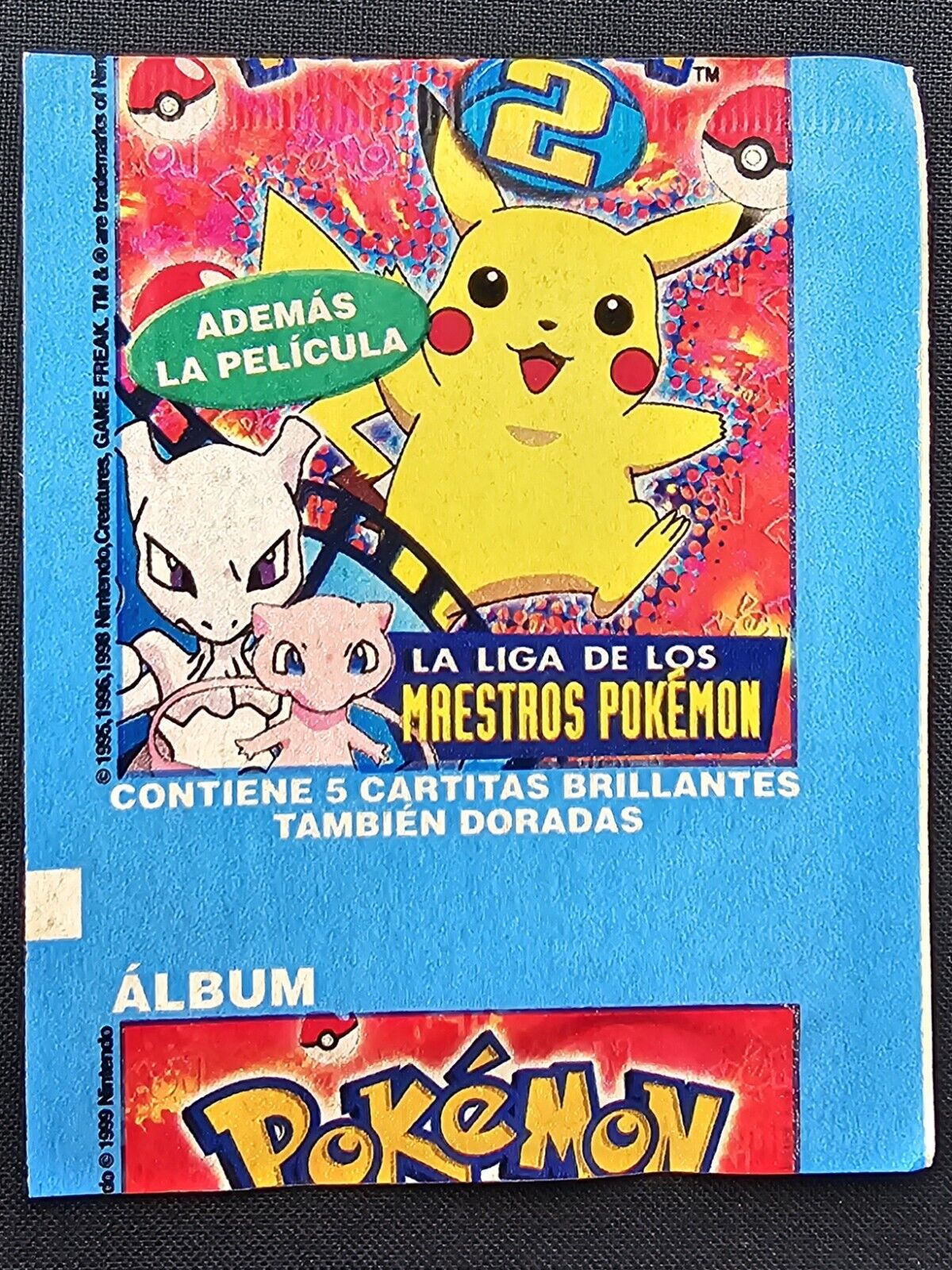 Vintage PACK of POKEMON 2 Mewtwo vs Mew Movie 1999 PERU Navarrete Cromo Stickers