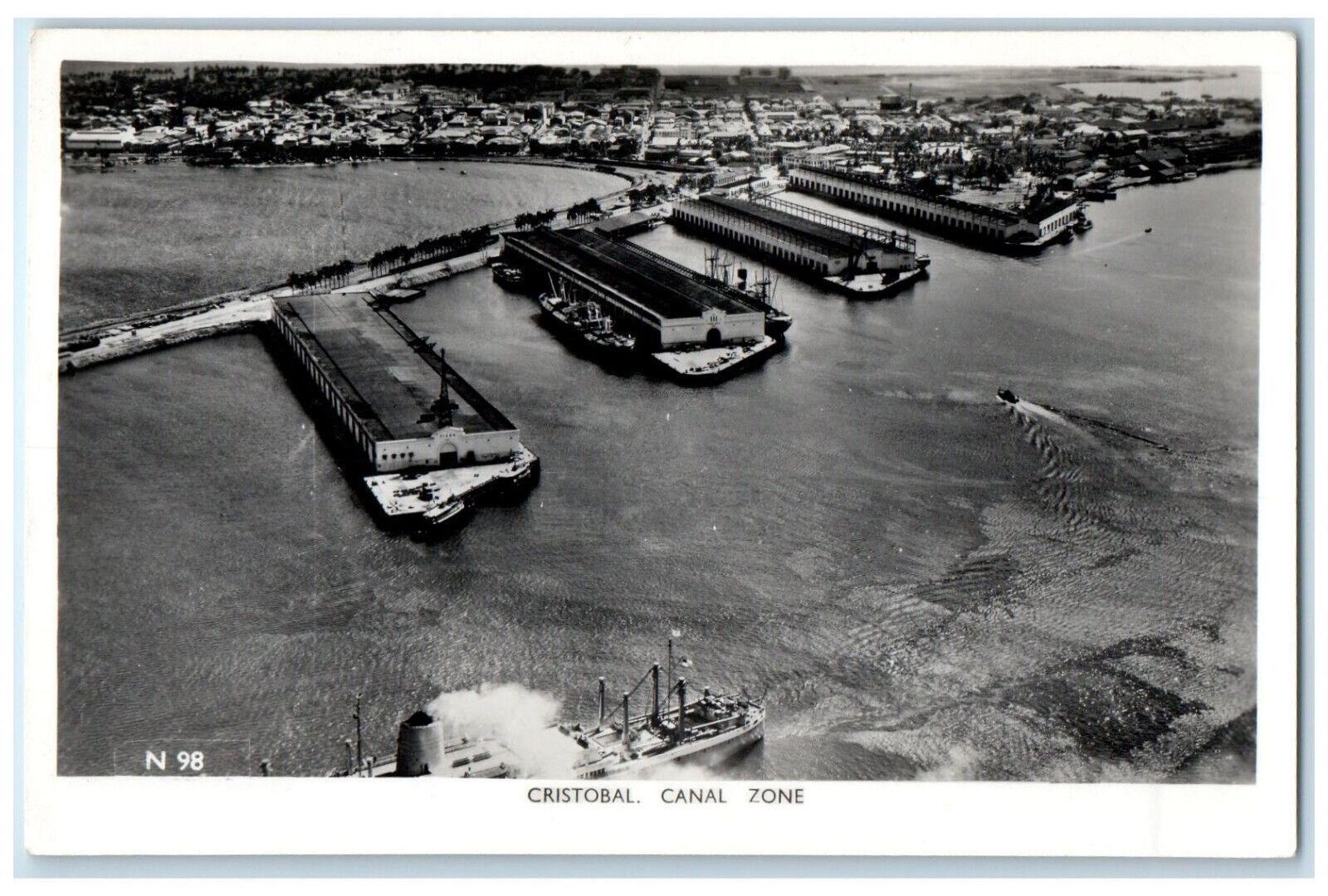 c1960\'s Cristobal Canal Zone Colón Panama Vintage RPPC Photo Postcard