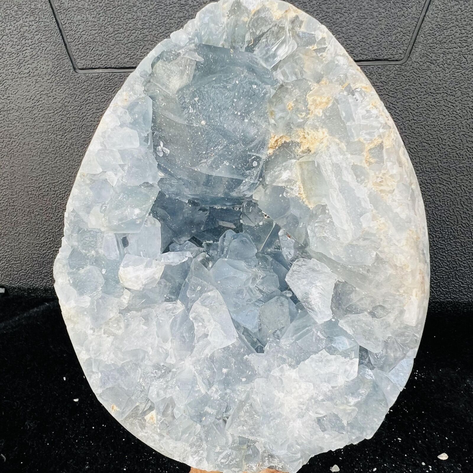 Natural Beautiful Blue Celestite Crystal Geode Cave Mineral Specimen Aura 6.77LB