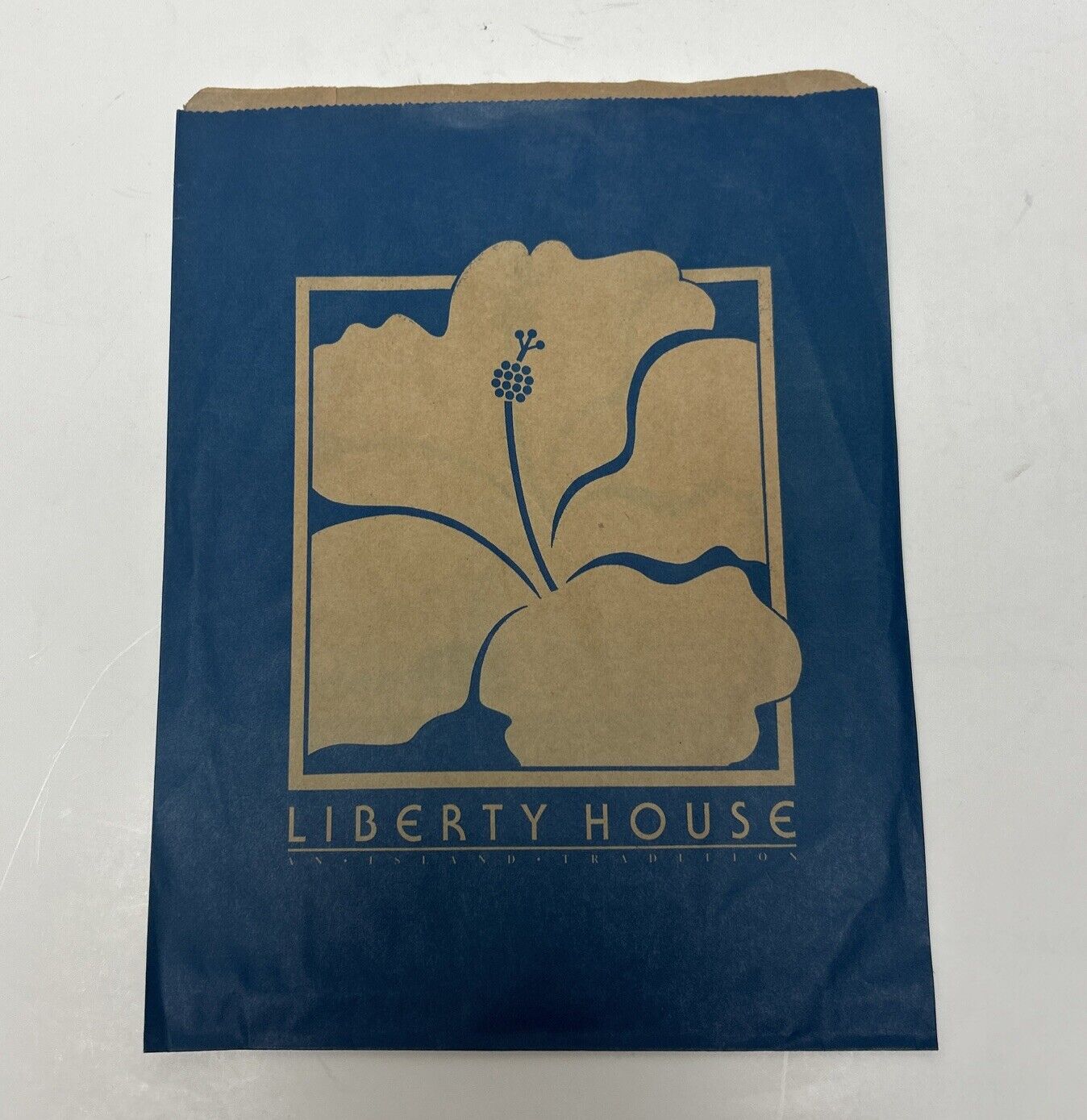 Liberty House Hawaii Island Traditions Vintage Floral Paper Bag
