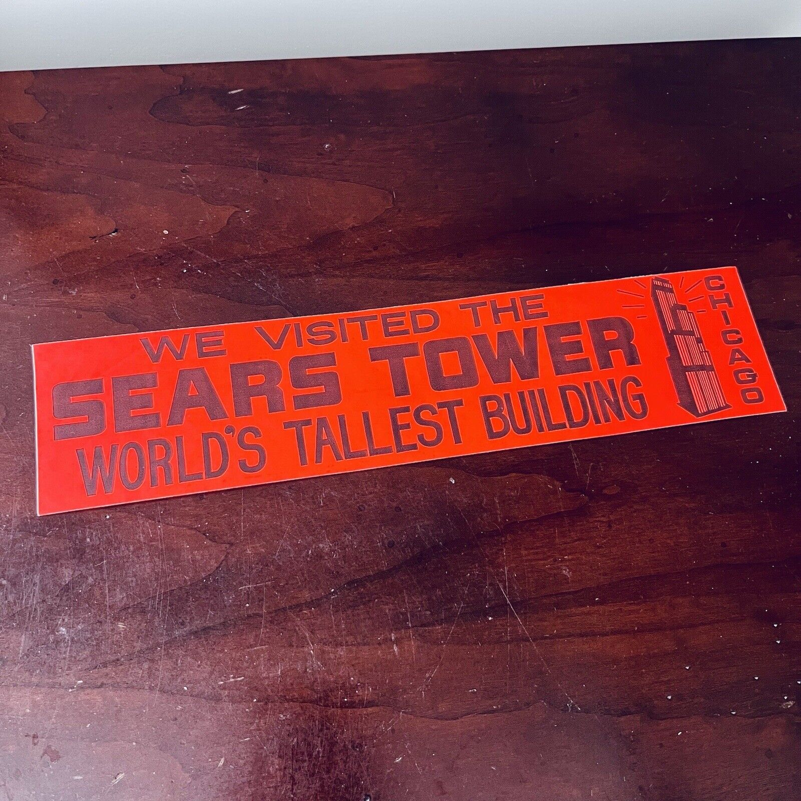 Vintage Chicago Sears Tower Bumper Sticker
