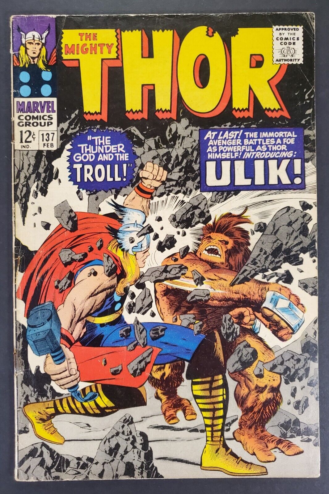 The Mighty Thor #137 1st Appearance Ulik the Rock Troll Marvel Comics 1965