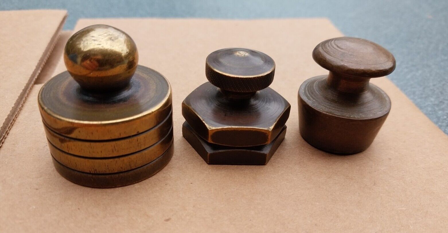Antique Vintage Solid Brass Scale Paperweights