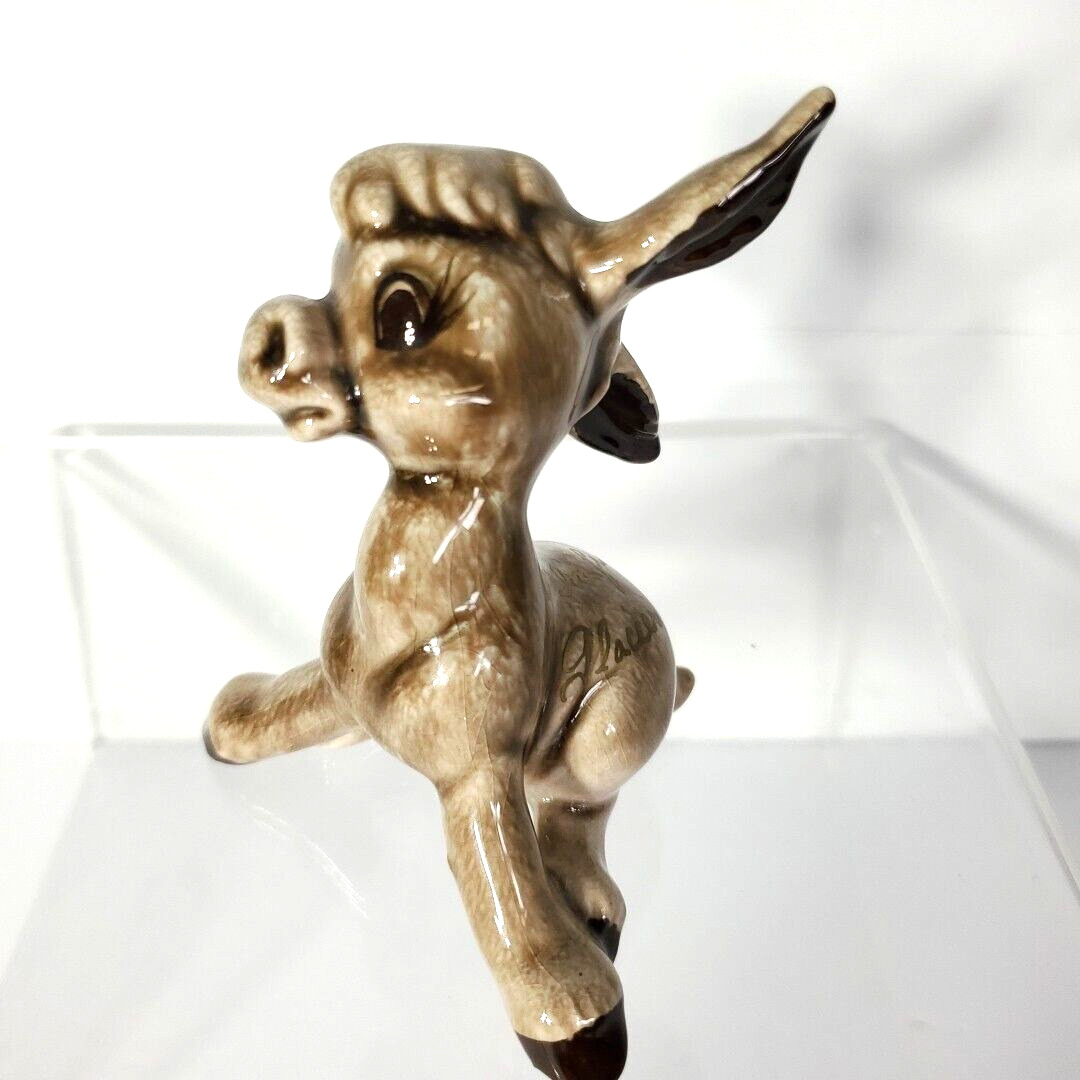 Glacier National Park Ceramic Souvenir Donkey, Vintage Anthropomorphic Figurine
