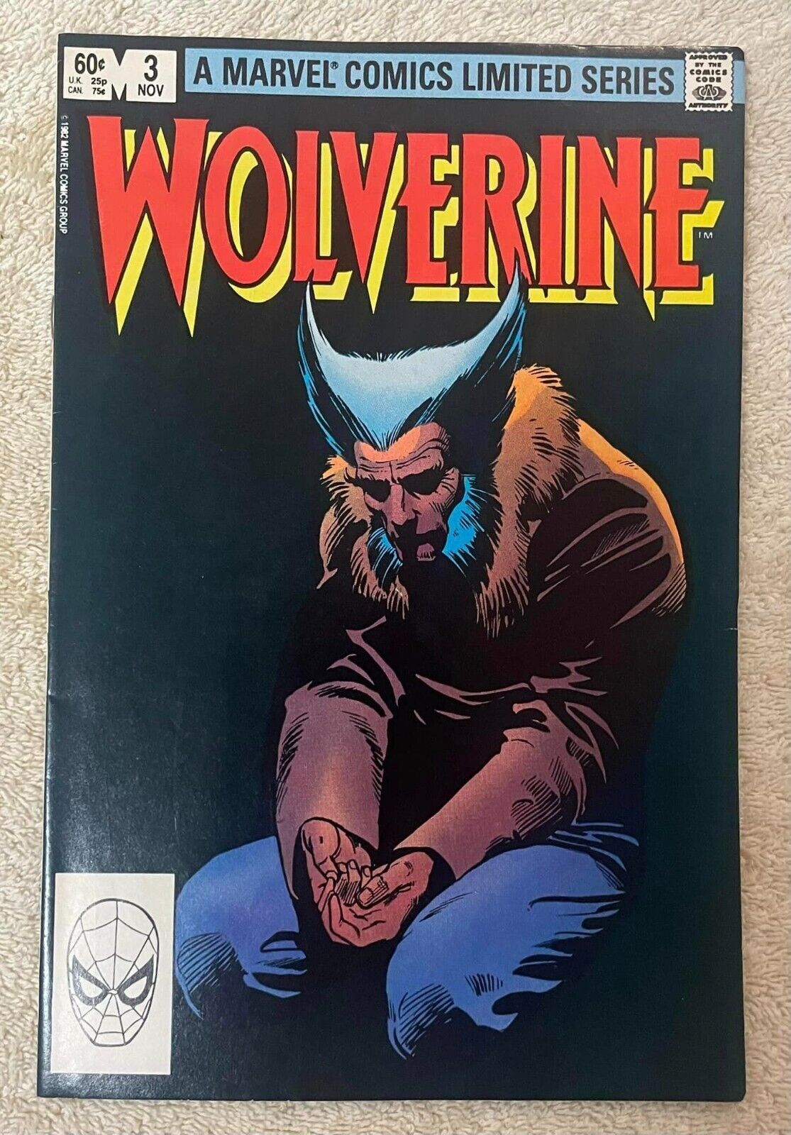 Wolverine #3 (RAW 9.4+ Mint MARVEL 1982) Key Death of Asano Kimura