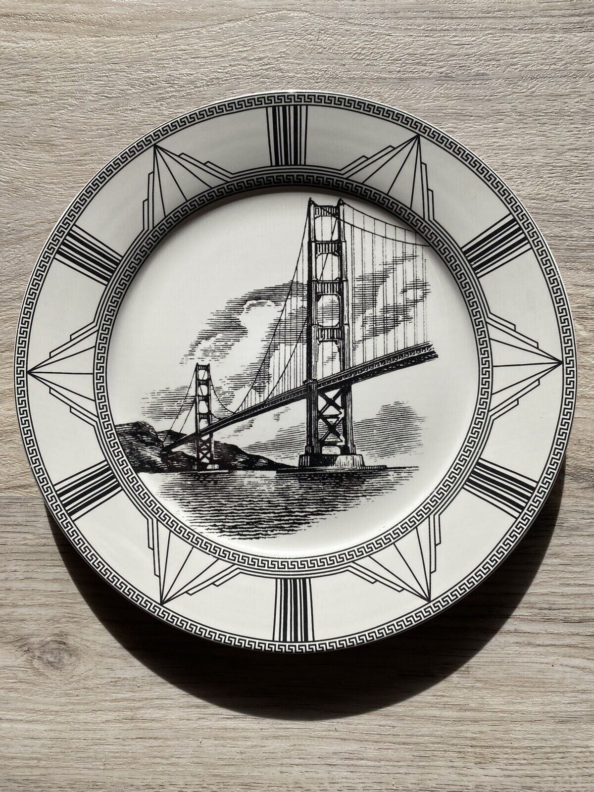 Royal Norfolk Collectors Plate Golden Gate Bridge San Francisco SF California