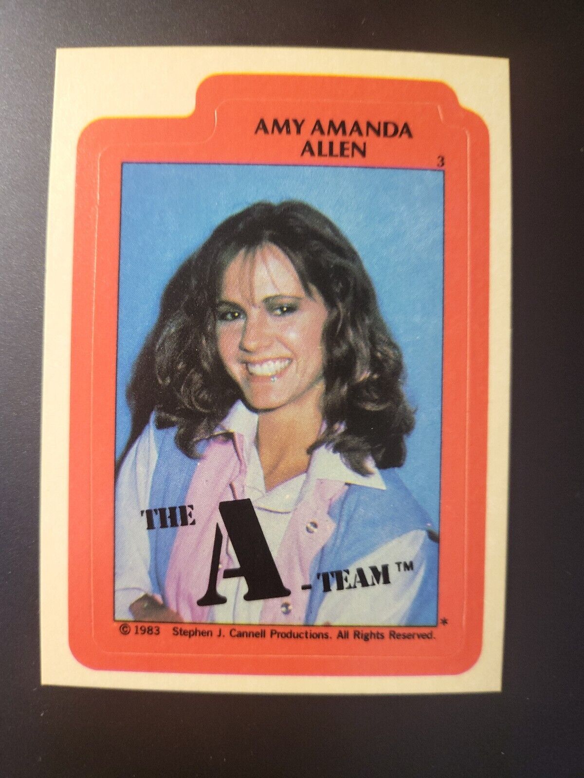 1983 Topps The A-Team Stickers #3 Amy Amanda Allen