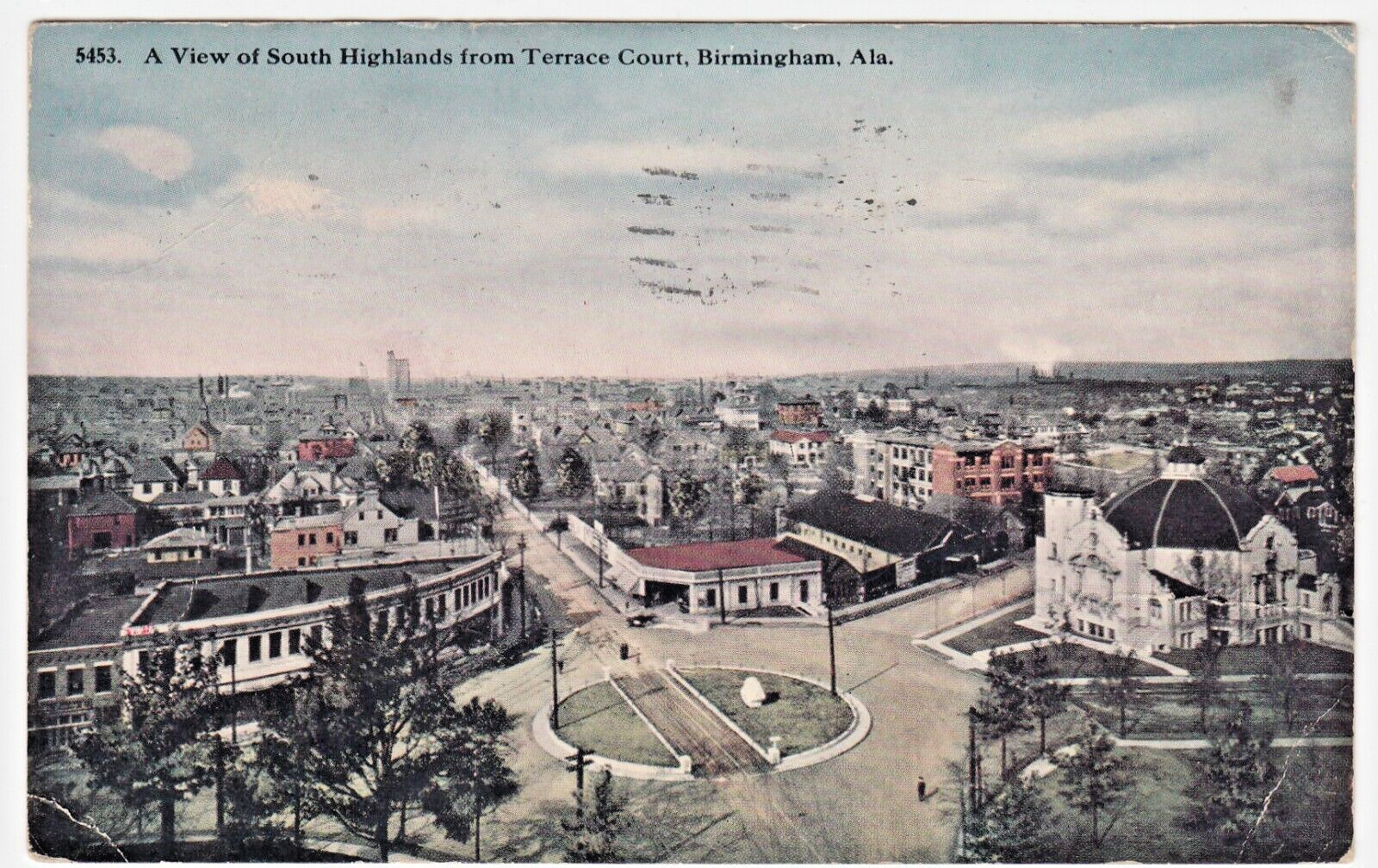 View of South Highlands from Terrace CT~Birmingham Alabama Vintage AL Postcard