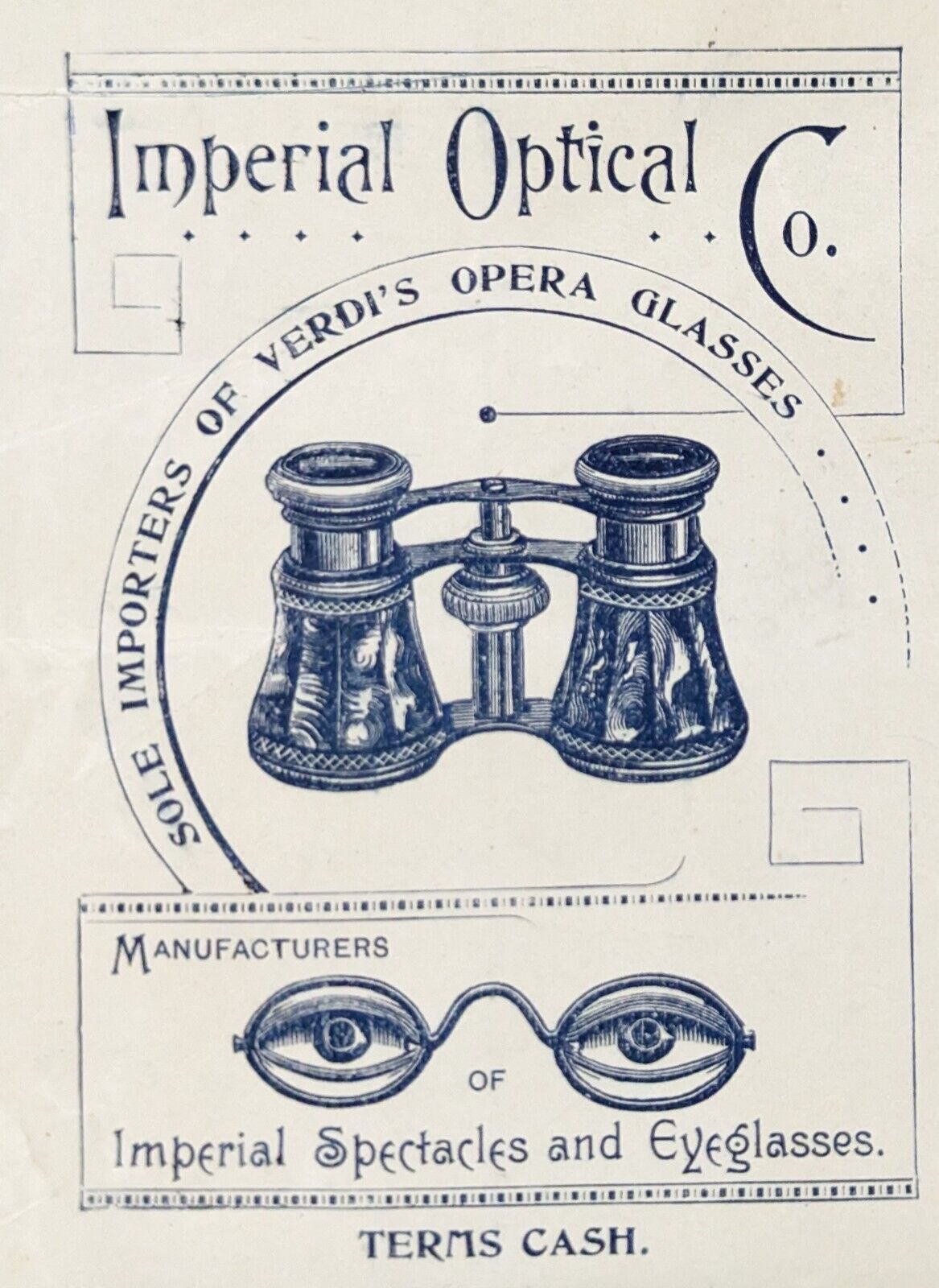 Antique 1894 Levy Dreyfus Imperial Optical Glasses Spectacle Tools NY Letterhead