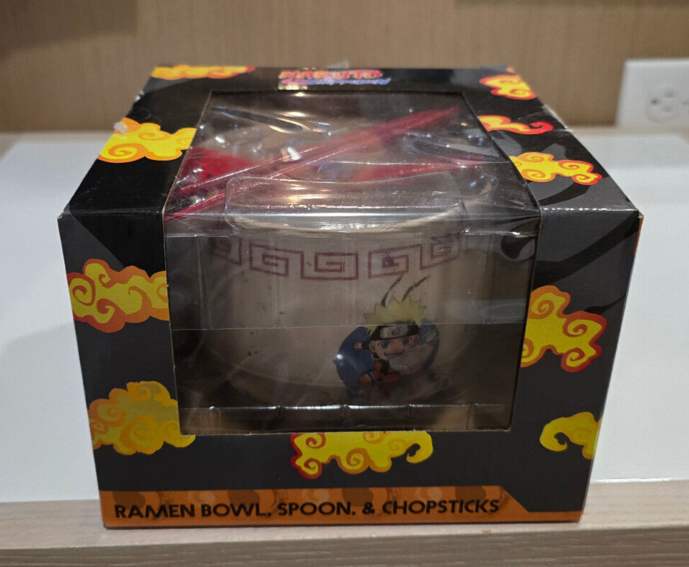 Naruto Shippuden Ramen Bowl w/ Spoon And Chopsticks - New in Box