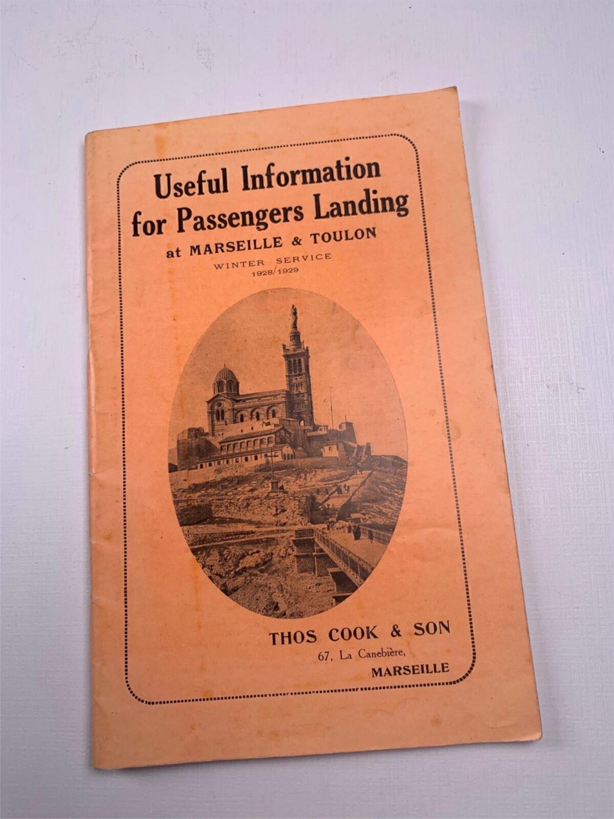 Antique Travel Brochure Useful Info Marseille & Toulon France 1928/1929