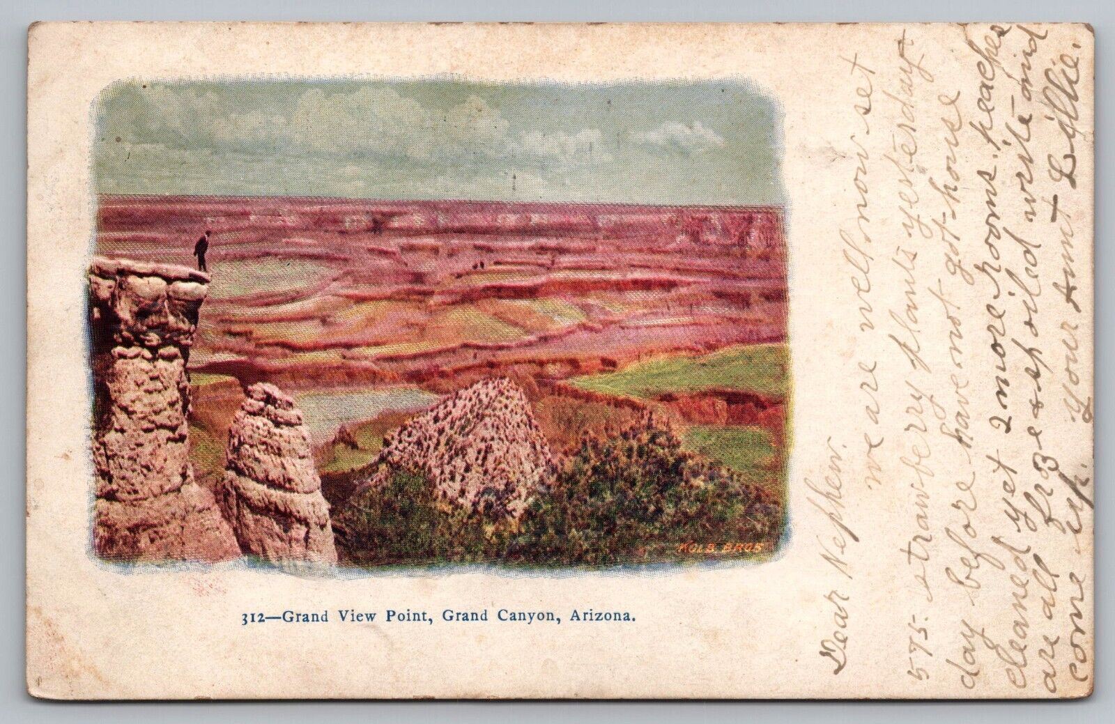 Postcard Grand View Point Grand Canyon Arizona c1907