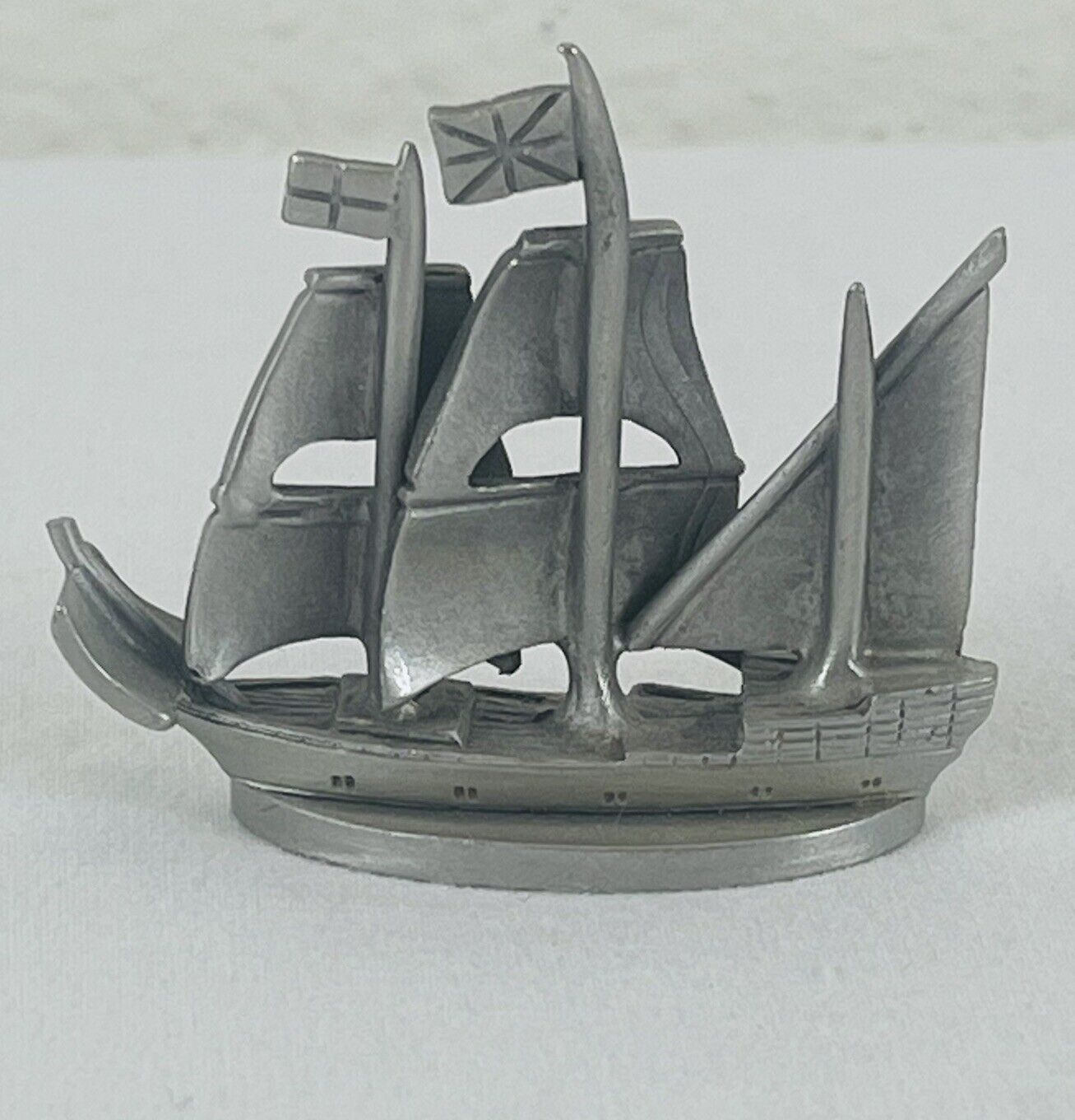 Spoontiques Pewter Ship Plymouth Boat Miniature Nautical Figurine 1981