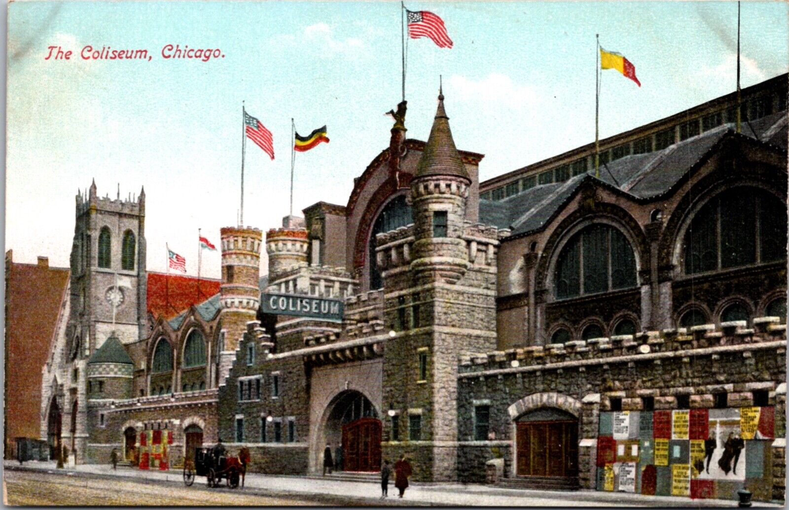 Postcard The Coliseum in Chicago, Illinois