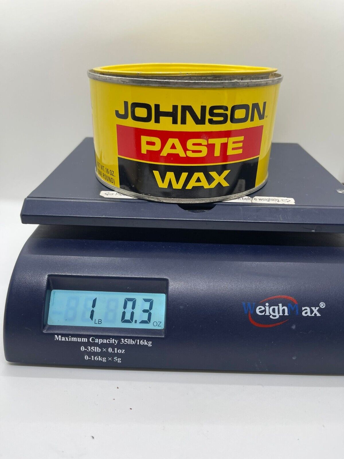 Vintage Johnson's Paste Wax Can 50% Full