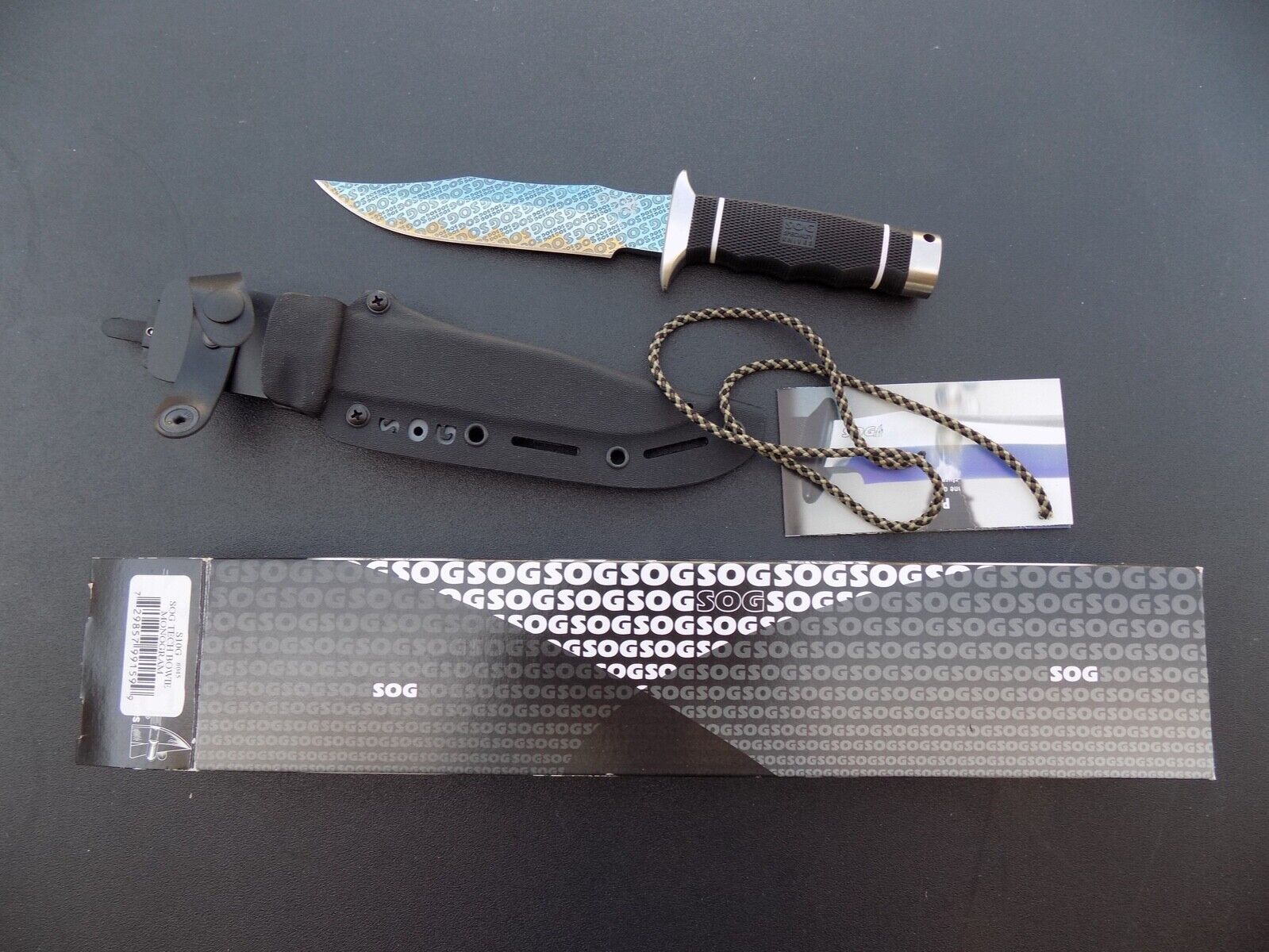 Rare Sog Tech Bowie knife with Monogram Blade Serial #45