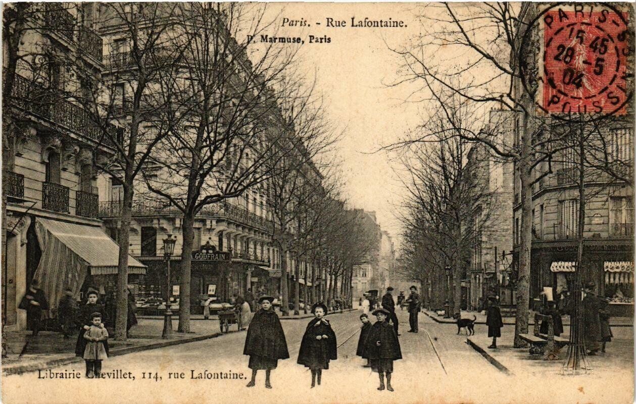 CPA PARIS (17th) Rue Lafontaine. (538505)