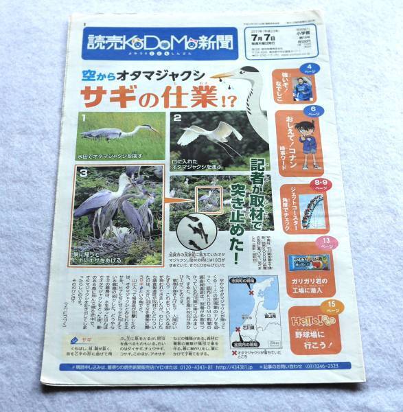 Yomiuri Kodomo Newspaper 2011 July 7Th No. 19 Homare Sawa Mi Japan 5T