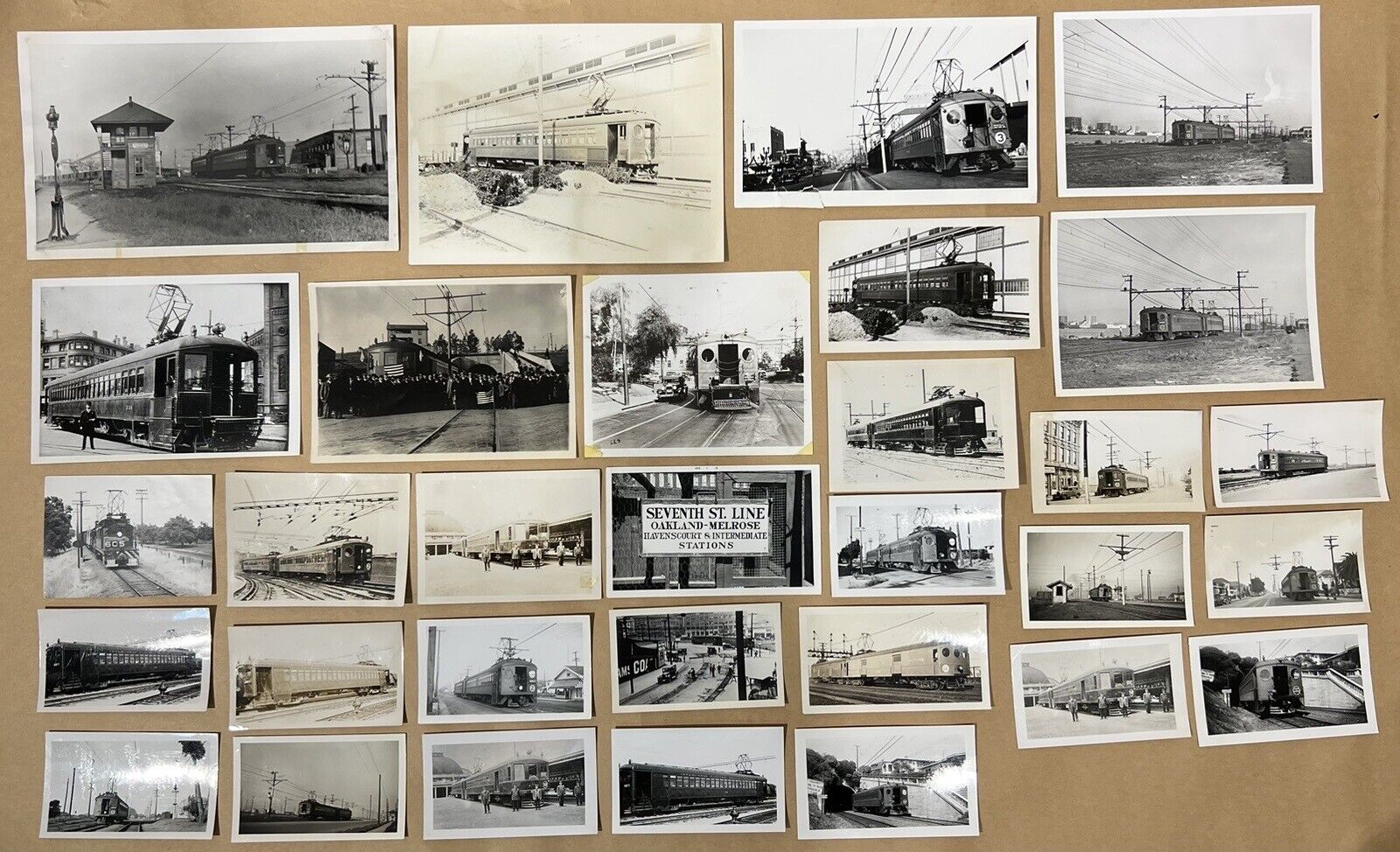 Vintage Municipal Railway Railroad Photographs Oakland 1950’s Lot of 32