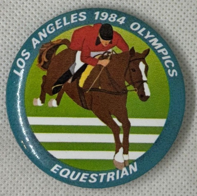 Vintage 1984 Los Angeles Olympics EQUESTRIAN  Buttons Pinback