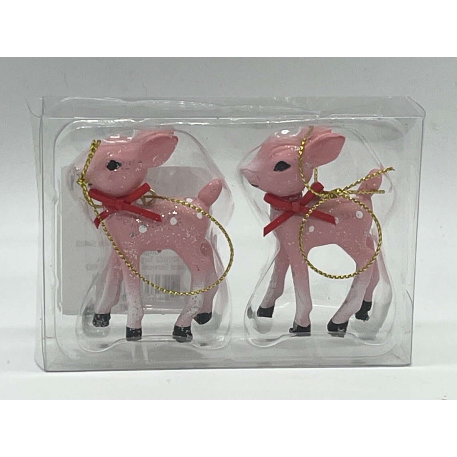 Target Wondershop Christmas 2022 Retro Style Pink Reindeer Ornament Set of 2