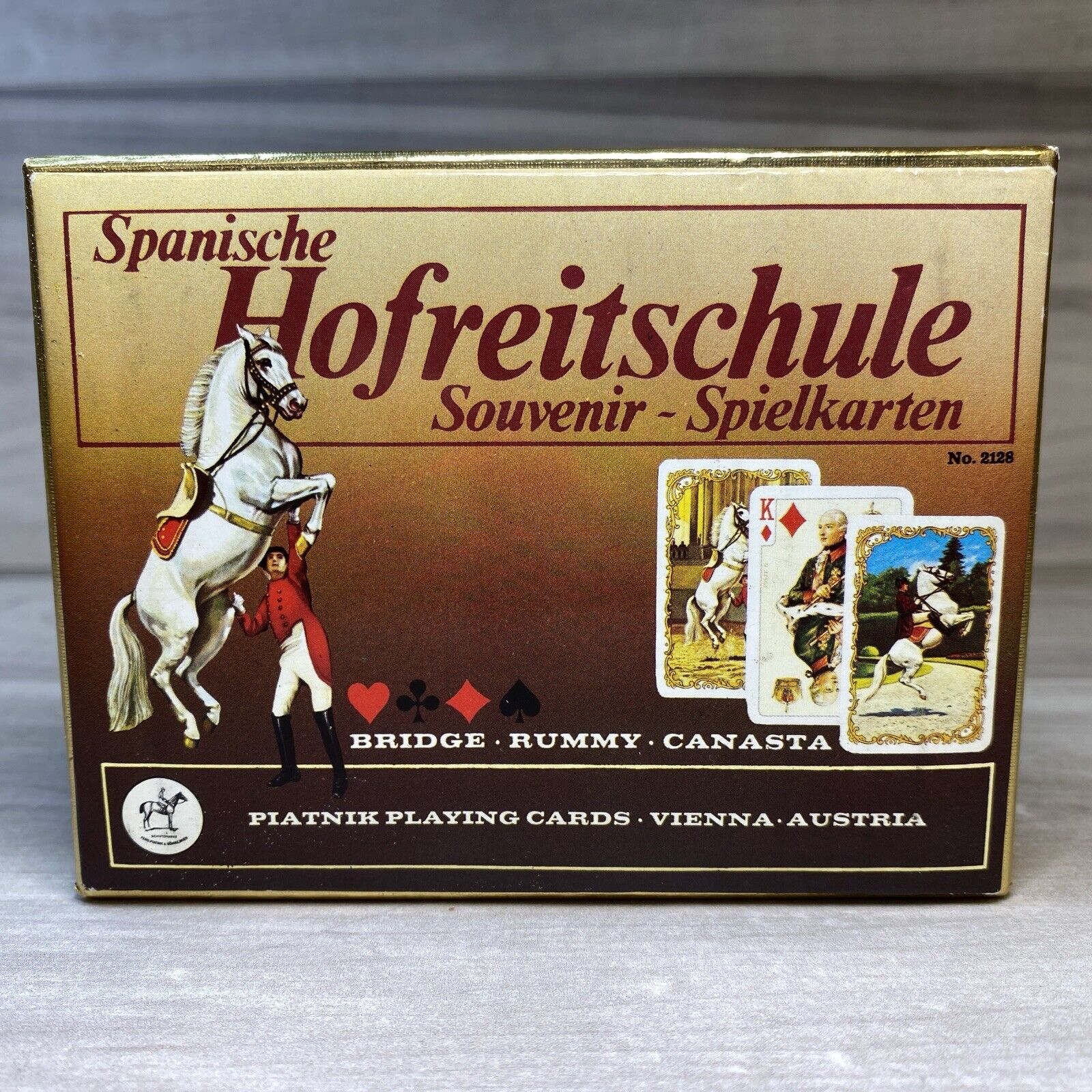 Spanische Hofreitschule Piatnik Playing Cards VIENNA AUSTRIA #2128 Souvenir NEW