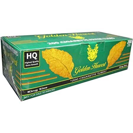 GOLDEN HARVEST GREEN Menthol King Tube 200 Count Per Box - 10 Boxes