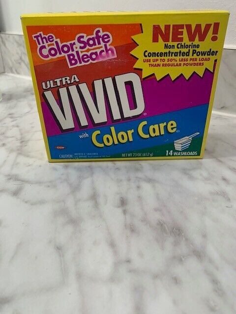 Vintage Discontinued Ultra Vivid  Color Safe Bleach, Dow Brands 1987, 1993