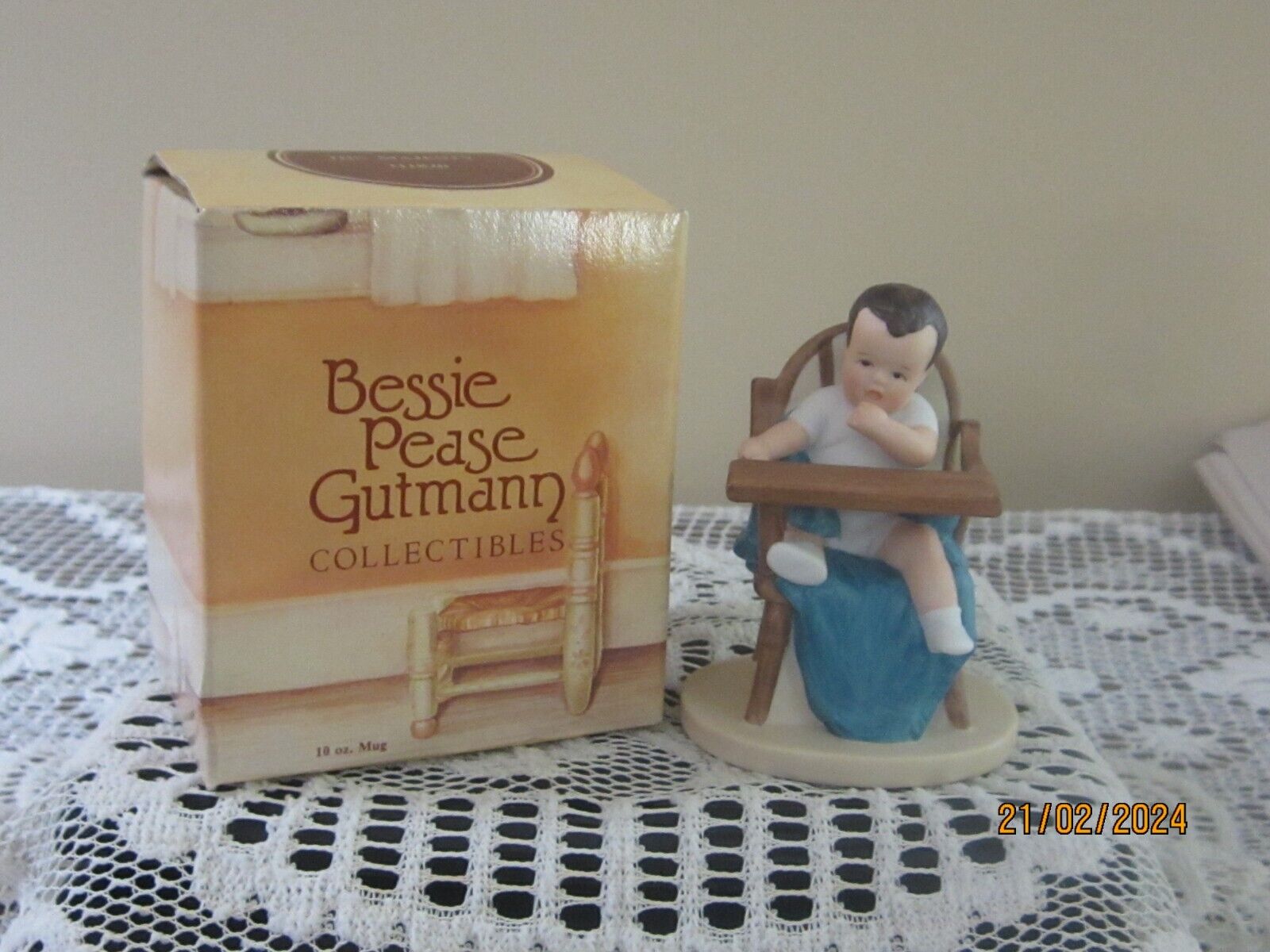 Bessie Pease Gutmann HIS MAJESTY ~ NIB - baby boy in highchair  BABY SHOWER GIFT
