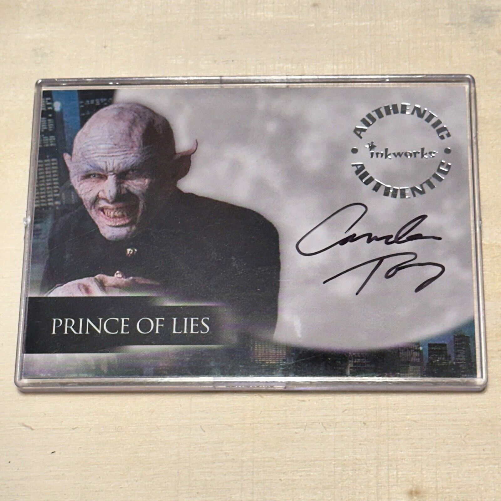 Angel Inkworks Autographed Card A43 Camden Toy as the Prince of Lies BTVS