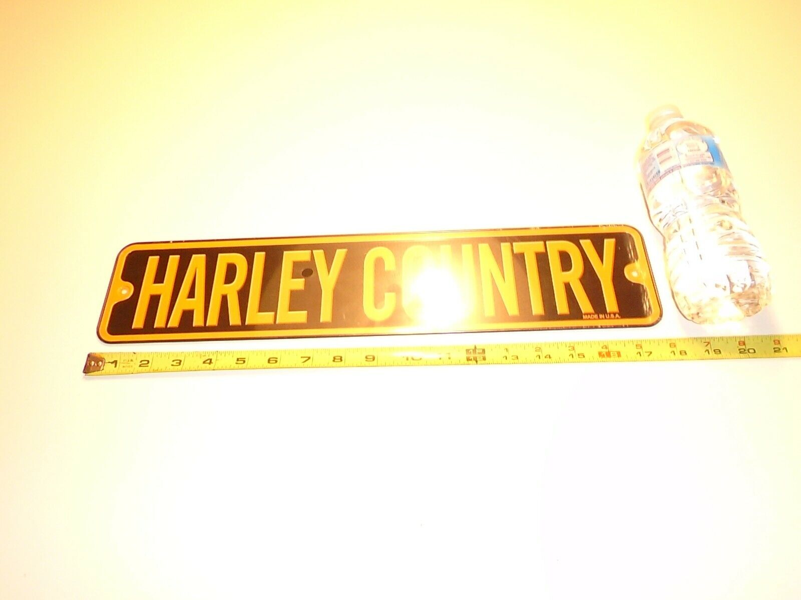 Harley Davidson Country Orange Black Metal sign factory sealed clean usa