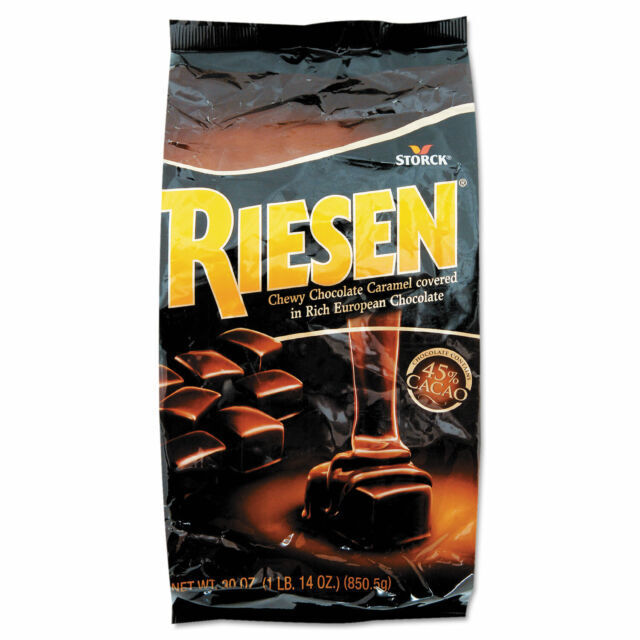 BEST BY 08/31/2024 Riesen Chocolate Caramel Candies 30 Oz Bag
