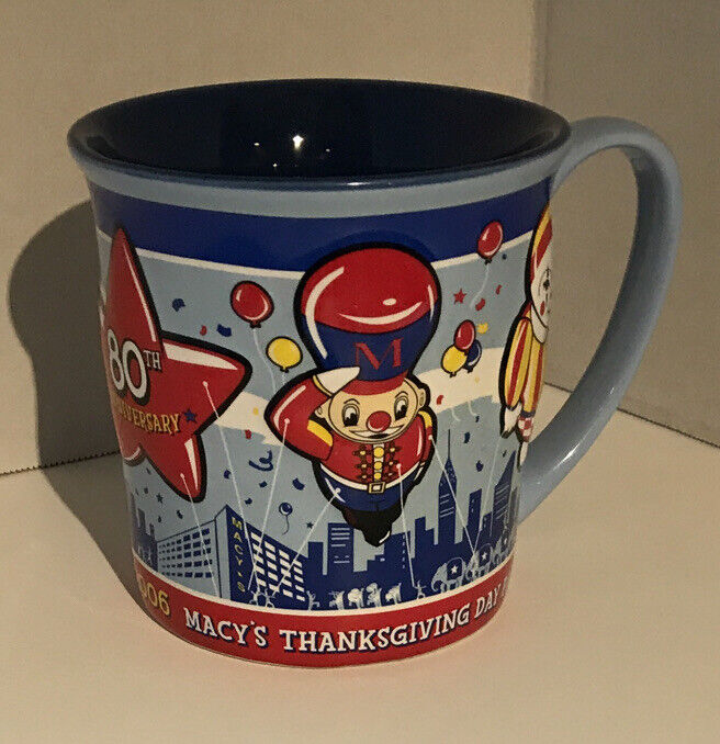 2006 Macys Mug Thanksgiving Day Parade 80th Anniversary 3D Embossed Mug EUC