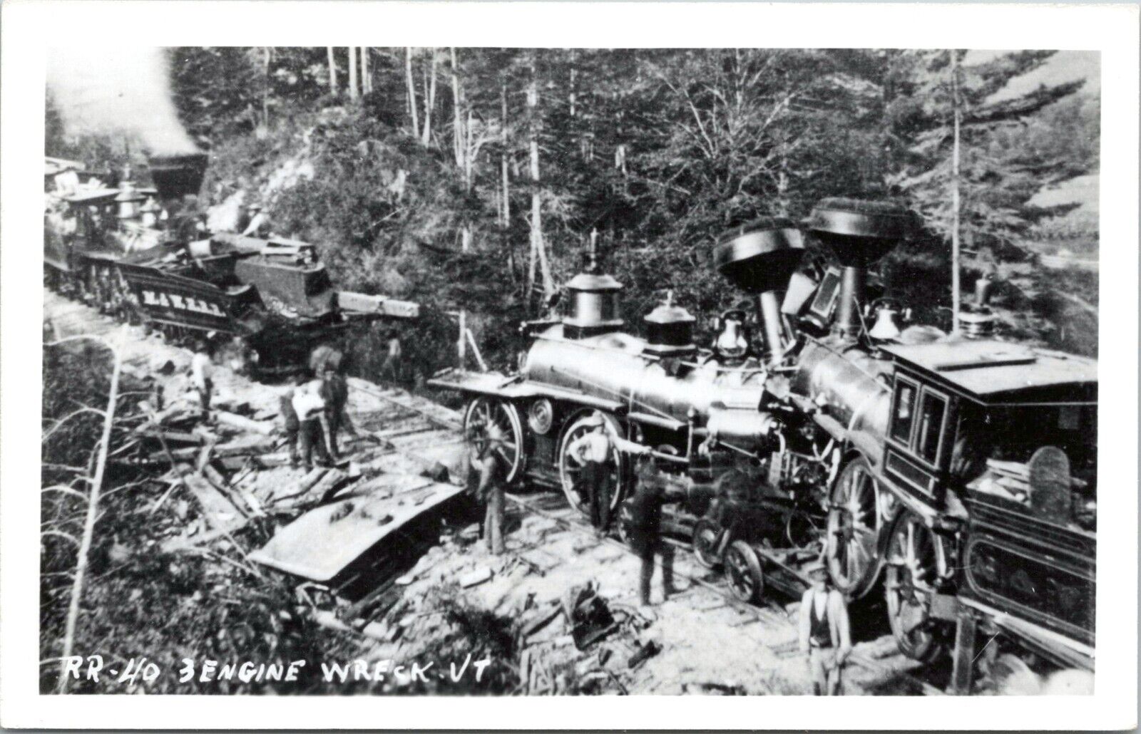 RPPC Train Wreck, Vermont - Montpelier & Wells River Railroad Head On - Repro