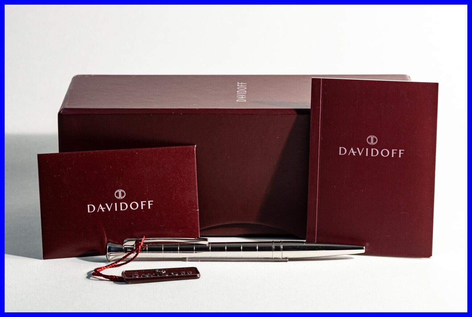 Davidoff Velero Palladium Guilloche Ballpoint Pen 20555  Box Papers EXCELLENT